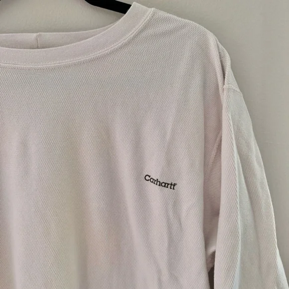 Carhartt Cream Crewneck Sweater Knit Casual 2XL Neutral - Picture 2 of 6